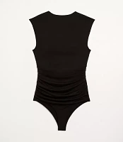 LOFT Versa 360 Knit Ruched Square Neck Bodysuit