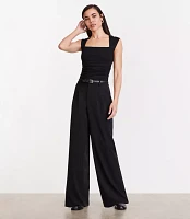 LOFT Versa 360 Knit Ruched Square Neck Bodysuit