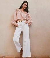 Floral Crochet Yoke Blouse