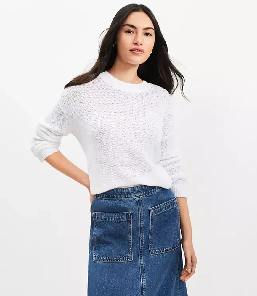 Marled Drop Shoulder Sweater