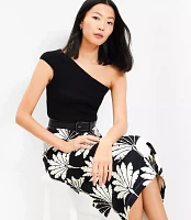 Ribbed One Shoulder Sweater
