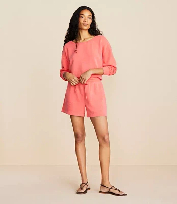 Lou & Grey Washed Cozy Cotton Shorts
