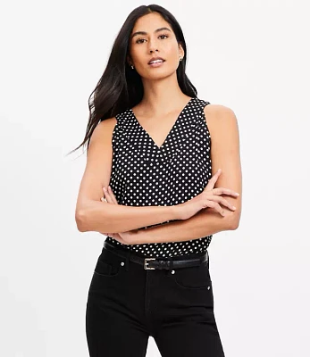Dotted Double V Halter Top