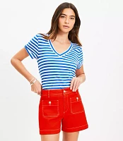 Striped Everyday V-Neck Tee