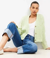 Petite Marled Easy V-Neck Cardigan