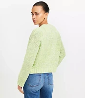 Petite Marled Easy V-Neck Cardigan
