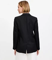 Petite Linen Blend Fluid Modern Blazer