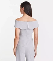 LOFT Versa Seasonless Stretch Asymmetrical Off The Shoulder Top