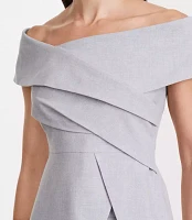 LOFT Versa Seasonless Stretch Asymmetrical Off The Shoulder Top