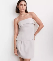 Petite LOFT Versa Pure Spun Foldover Strapless Top