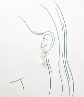 Pearlized Asymmetrical Drop Earrings