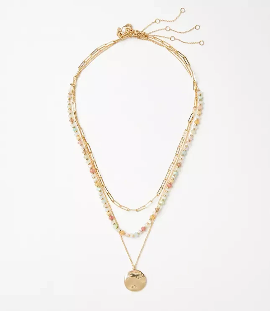 Coin Layered Necklace Set