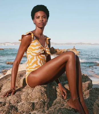 LOFT Beach Sunny Keyhole One Piece Swimsuit