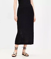 Petite Textured Midi Sweater Skirt