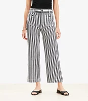 Tall Palmer Wide Leg Crop Pants Stripe