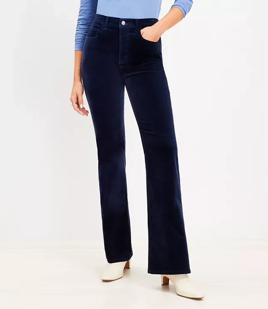 Five Pocket Slim Flare Pants Velvet