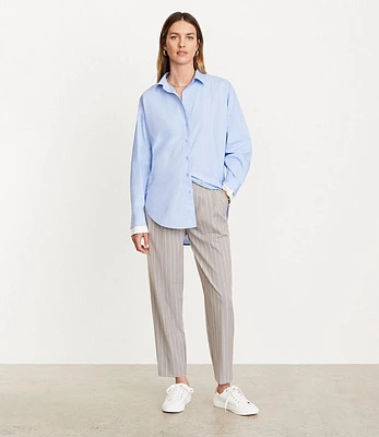 LOFT Versa Poplin Oversized Double Cuff Tunic Shirt