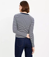 Striped Pocket Cardigan Top