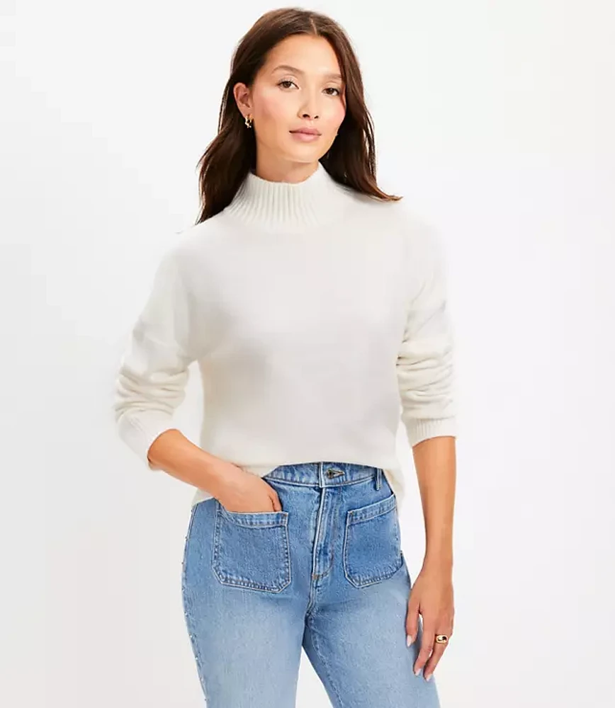 Petite Modern Mock Neck Sweater
