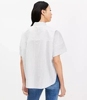 Striped Henley Dolman Everyday Tunic Shirt