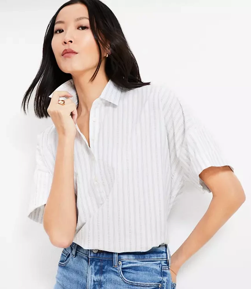 Striped Henley Dolman Everyday Tunic Shirt