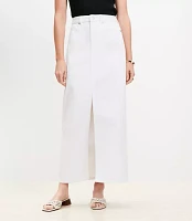Denim Maxi Skirt White