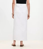 Denim Maxi Skirt White