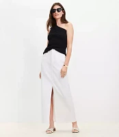 Denim Maxi Skirt White
