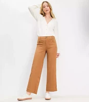 Petite Palmer Wide Leg Crop Pants Twill