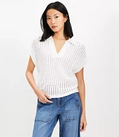 Mesh Stitch Wedge Sweater