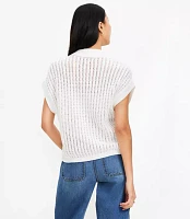 Mesh Stitch Wedge Sweater