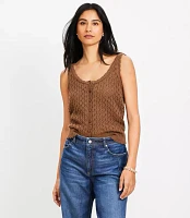 Crochet Button Sweater Tank Top