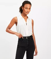 Petite Gardenia Double Tie Collared Shell