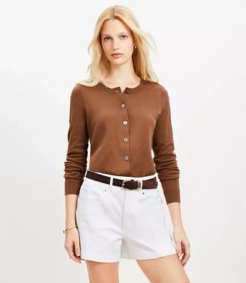 Petite Modern Crew Neck Cardigan
