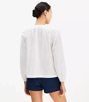 Lace Up Blouse