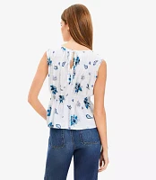 Paisley Plaid Smocked Peplum Top