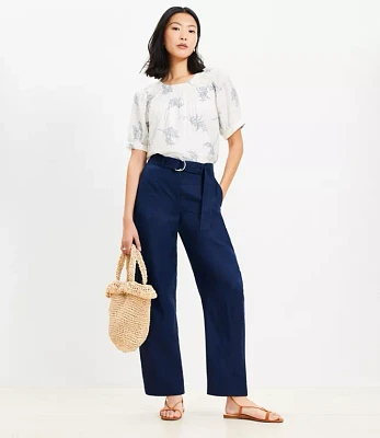 Belted Barrel Pants