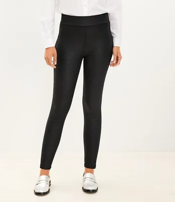 Houndstooth Coated Ponte Leggings