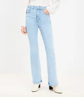 High Rise Slim Flare Jeans in Light Wash