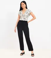 Pleated Tapered Pants Crepe