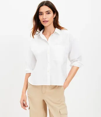Petite Poplin Modern Pocket Shirt