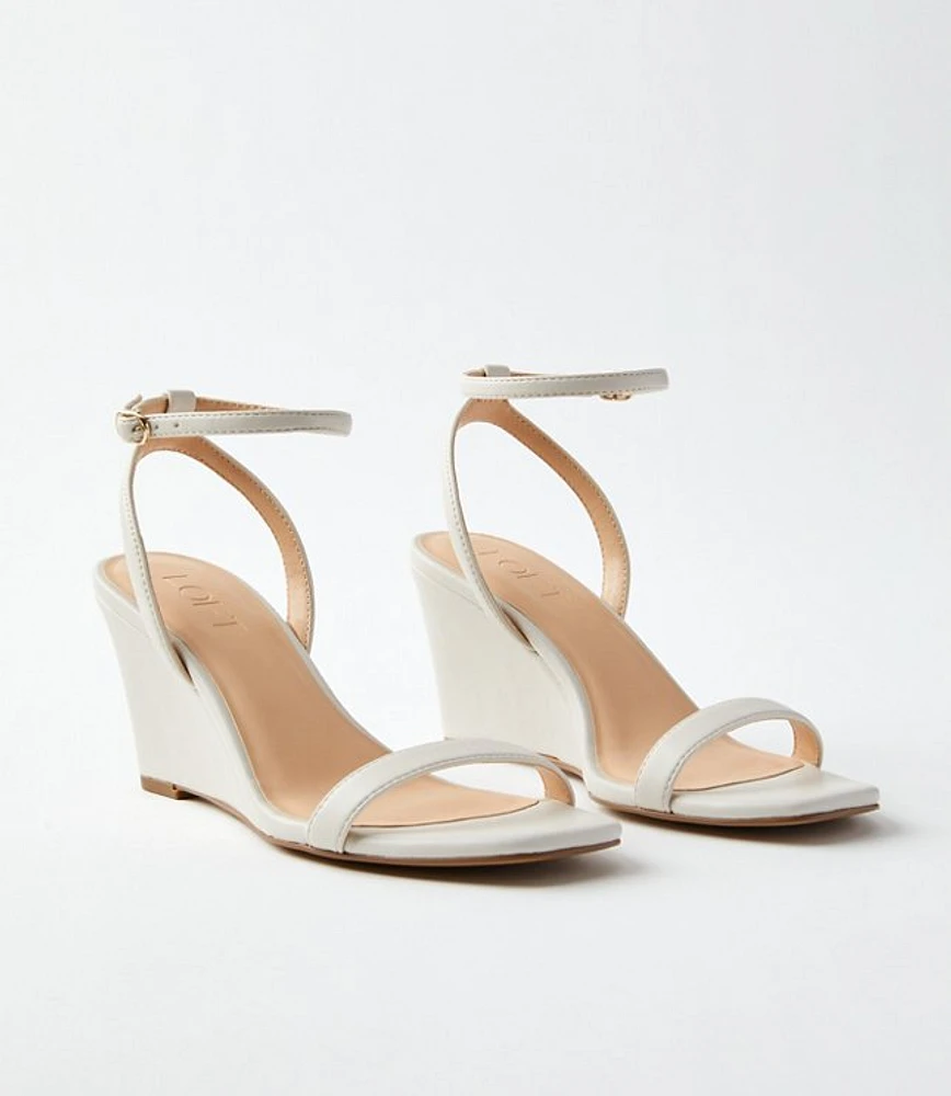 Modern Ankle Strap Wedge Heels
