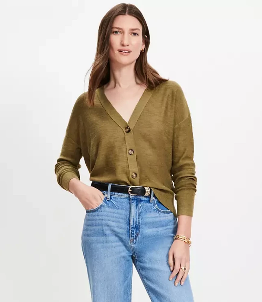 Petite Drop Shoulder Cardigan