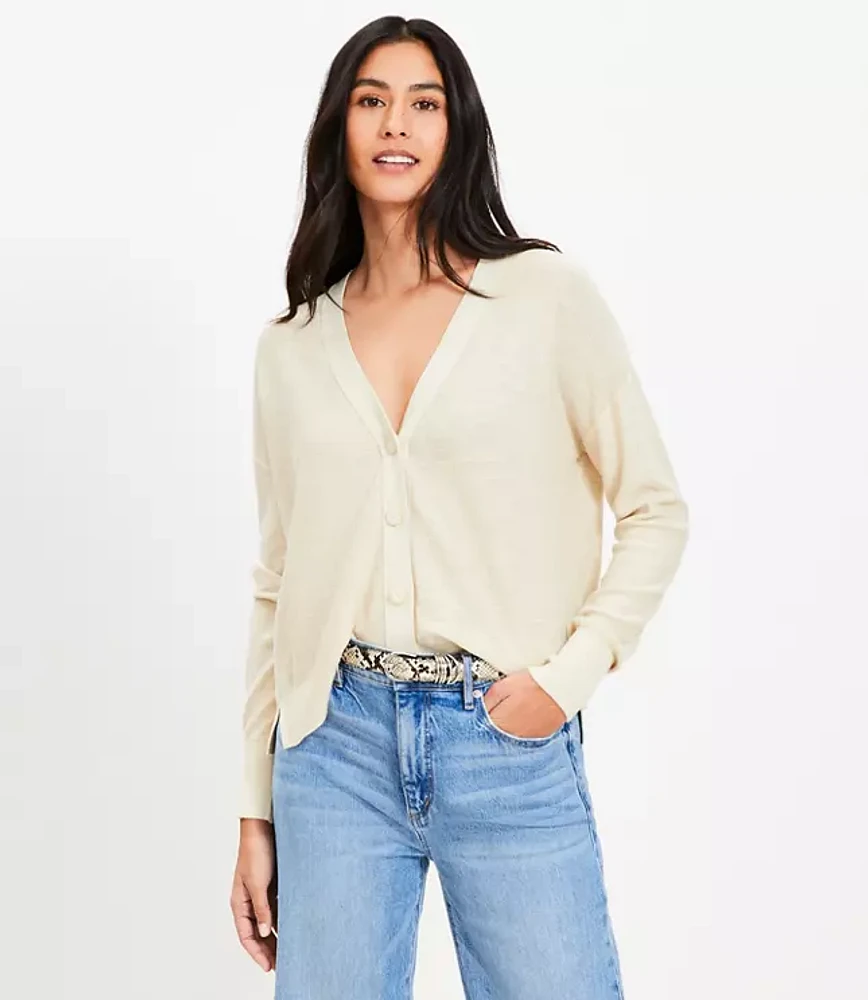 Petite Drop Shoulder Cardigan