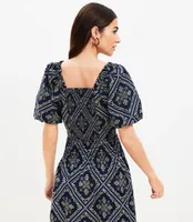 Tuilerie Square Neck Puff Sleeve Top