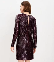 Sequin Long Sleeve Mini Dress