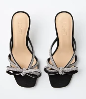 Sparkle Bow Velvet Sandals