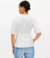 Pleated Belted Top