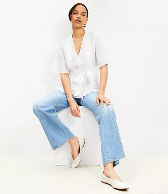 Pleated Belted Top