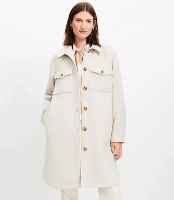Petite Long Shirt Jacket